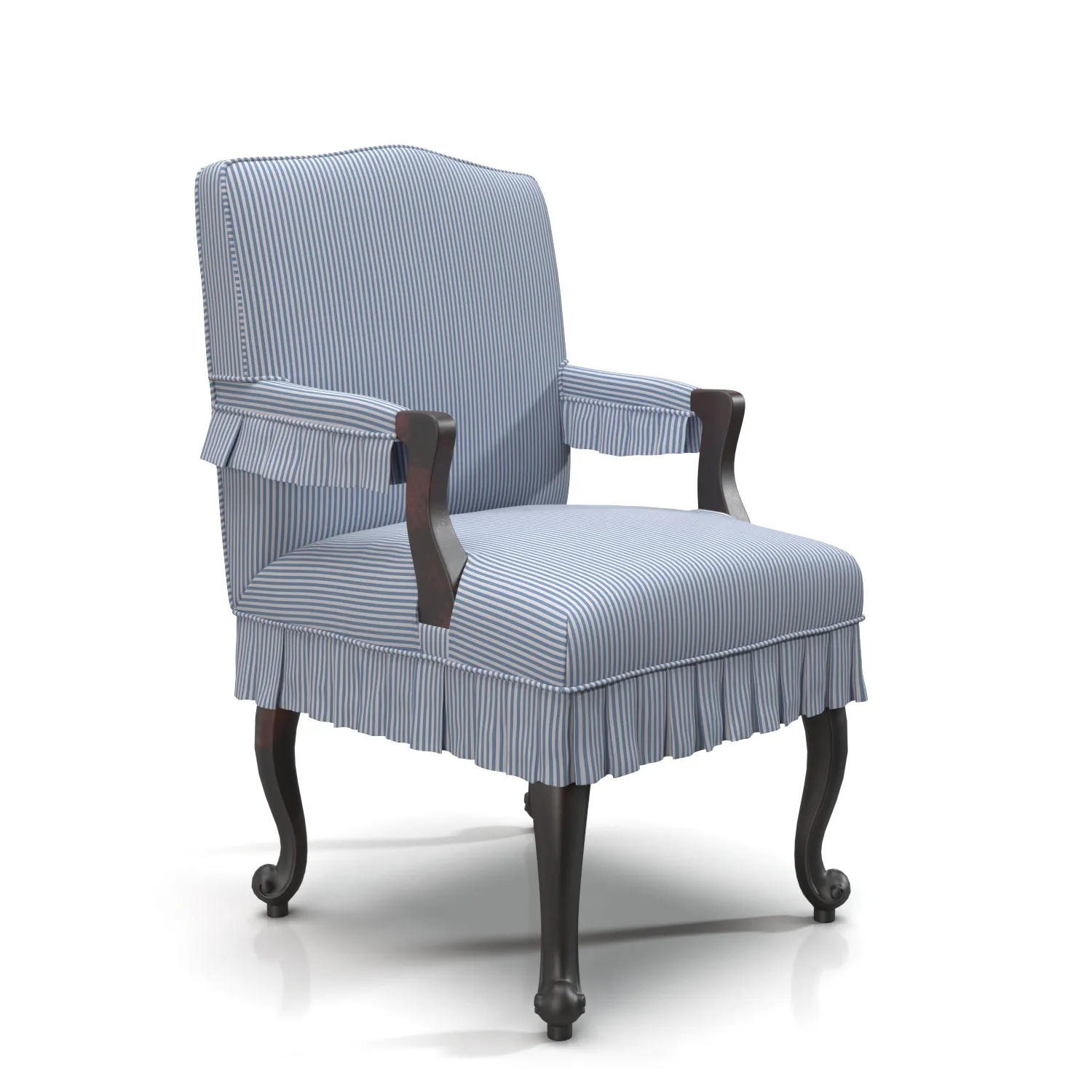 Slipcover Dining Room Chair PBR 3D Model_01